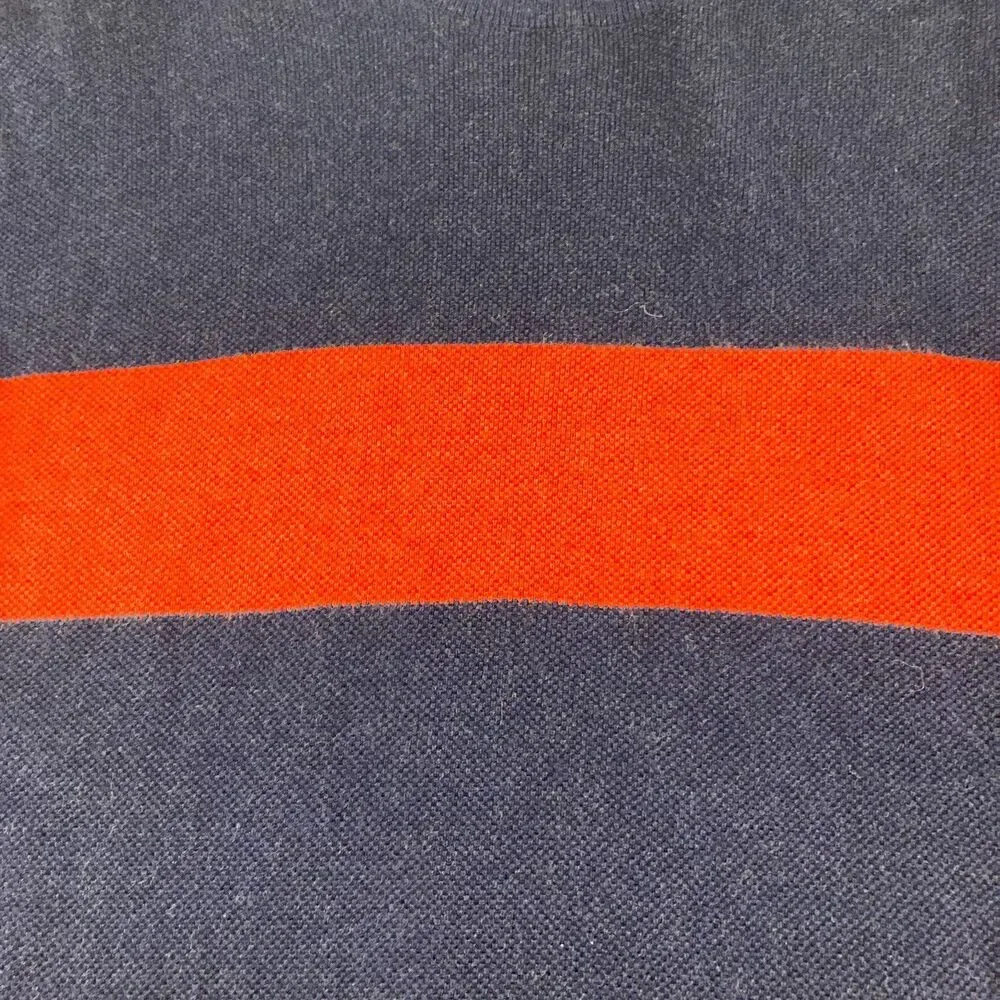 Brooks Brothers Supima Cotton Sweater Mens XXL Navy Red Stripe Crewneck